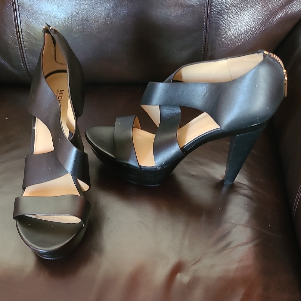 MICHAEL Michael Kors Black Strappy Heels